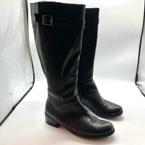 Matisse Tall Black Leather Boots - Picture 3 of 13